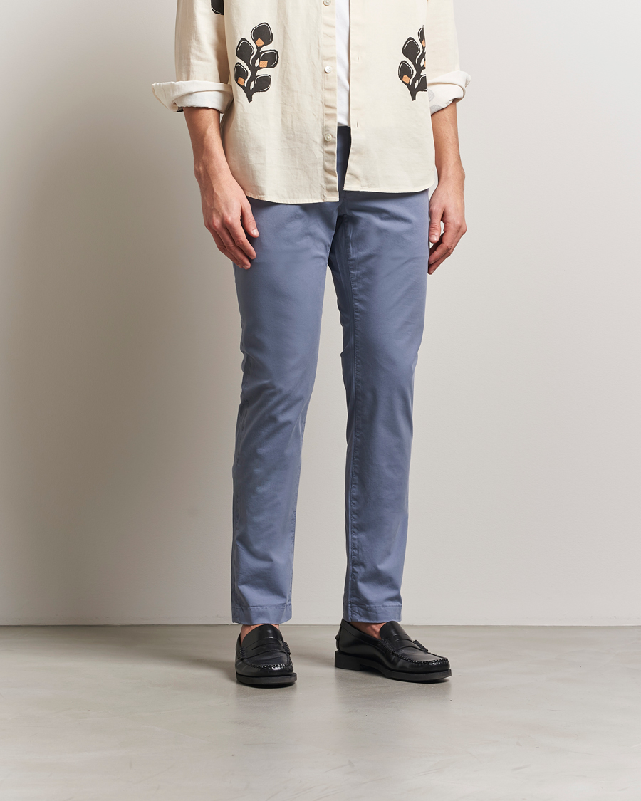 Herre | Bukser | Jacob Cohën | Bobby Cotton Gabardine Chinos Azure