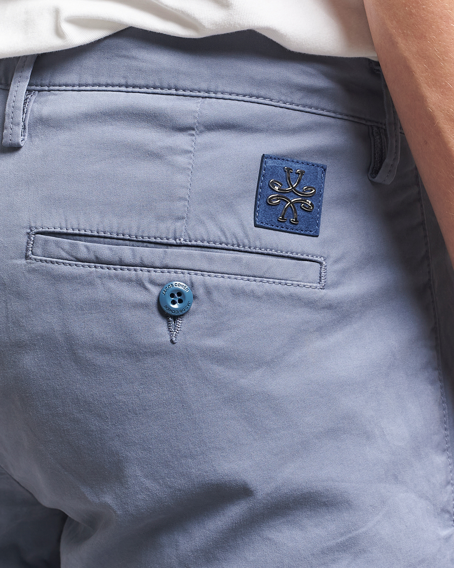Herre | Bukser | Jacob Cohën | Bobby Cotton Gabardine Chinos Azure