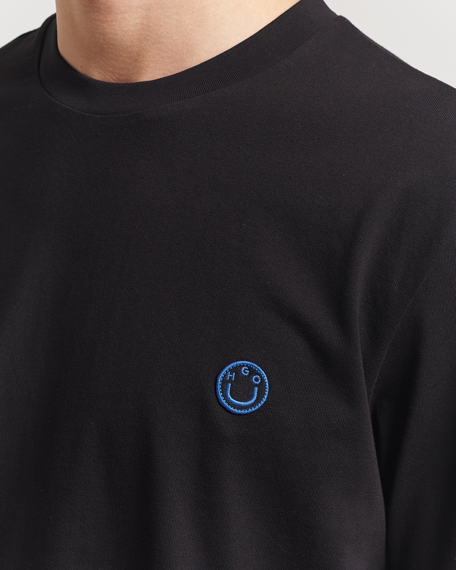 Herre | T-Shirts | HUGO | Niley Smiley Logo T-Shirt Black