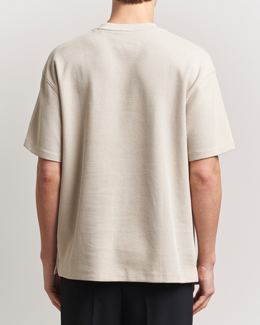 Herre | T-Shirts | HUGO | Waffle Crew Neck T-Shirt Open White