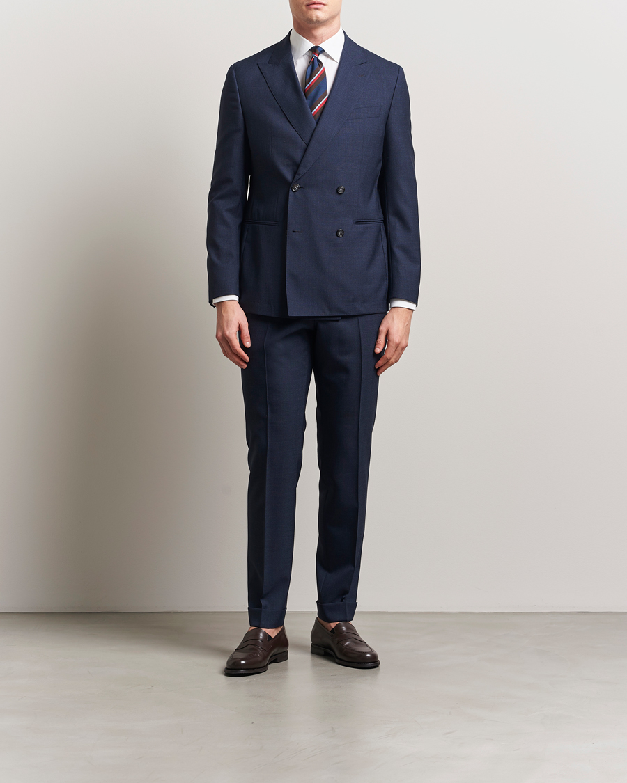 Herre | Dresser | BOSS BLACK | Huge Wool Double Breasted Suit Navy