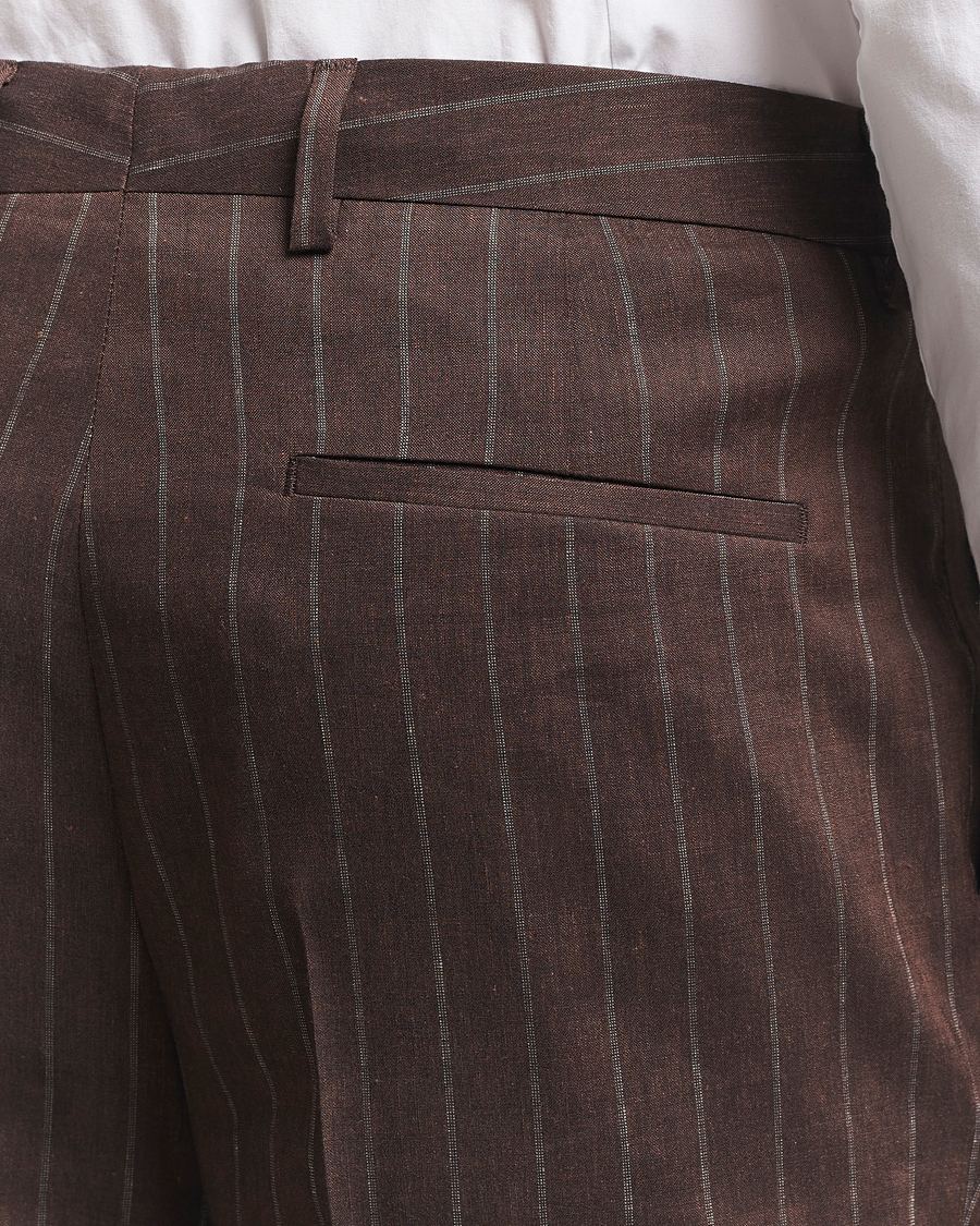Herre | Dresser | BOSS BLACK | Hanry Wool Pinstriped Suit Dark Brown