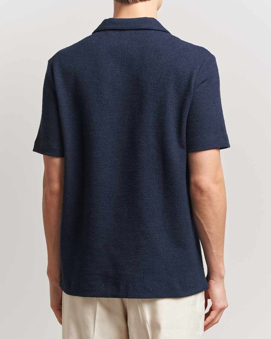 Herre | Pikéer | BOSS BLACK | Pye Terry Knitted Polo Dark Blue