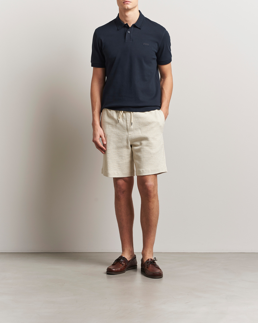 Herre | Shorts | BOSS BLACK | Leoni Terry Sweatshorts Open White
