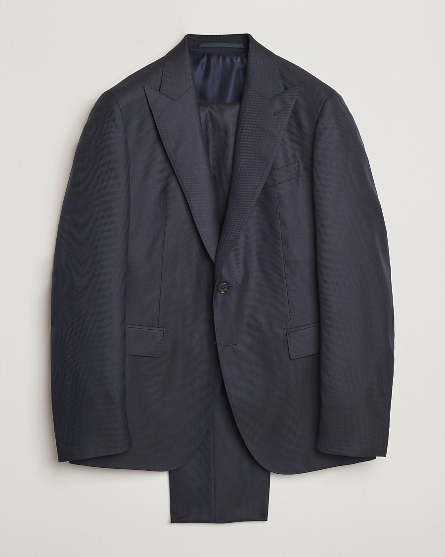 Herre | Dresser | BOSS CAMEL | Harvers Cotton/Silk Suit Dark Blue