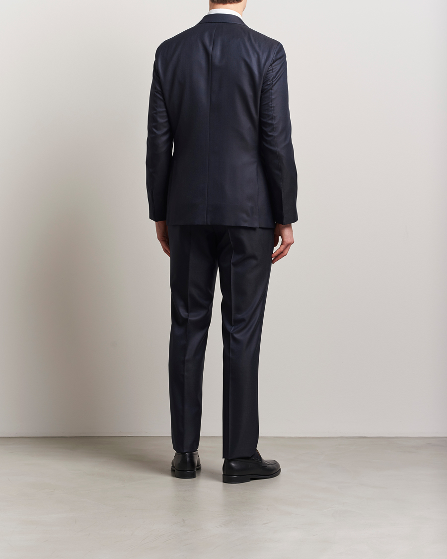 Herre | Dresser | BOSS CAMEL | Harvers Cotton/Silk Suit Dark Blue