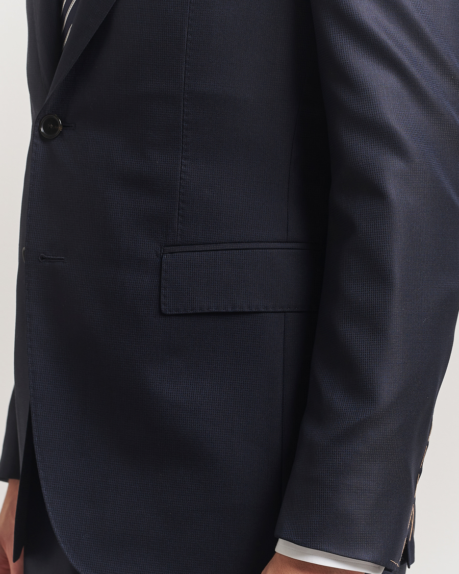 Herre | Dresser | BOSS CAMEL | Harvers Cotton/Silk Suit Dark Blue
