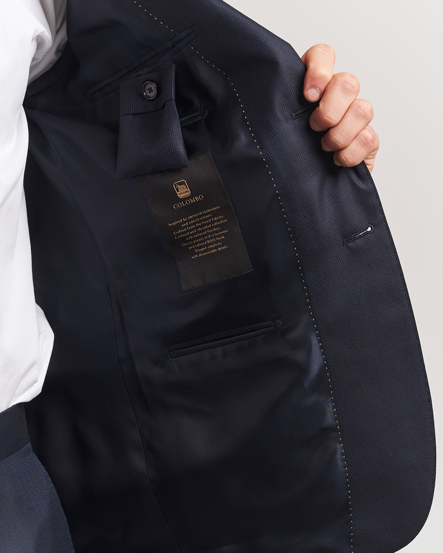 Herre | Dresser | BOSS CAMEL | Harvers Cotton/Silk Suit Dark Blue
