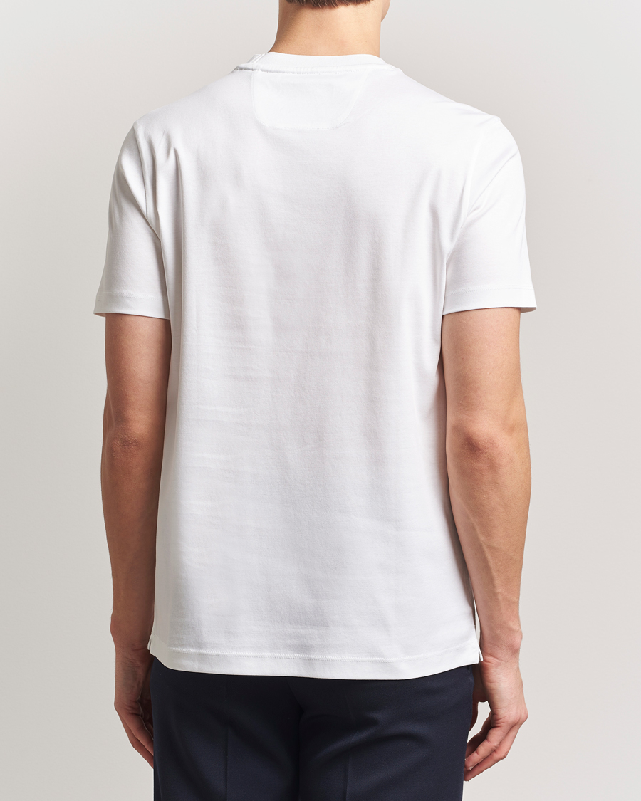 Herre | T-Shirts | BOSS CAMEL | Tesar Cotton Knitted T-Shirt White
