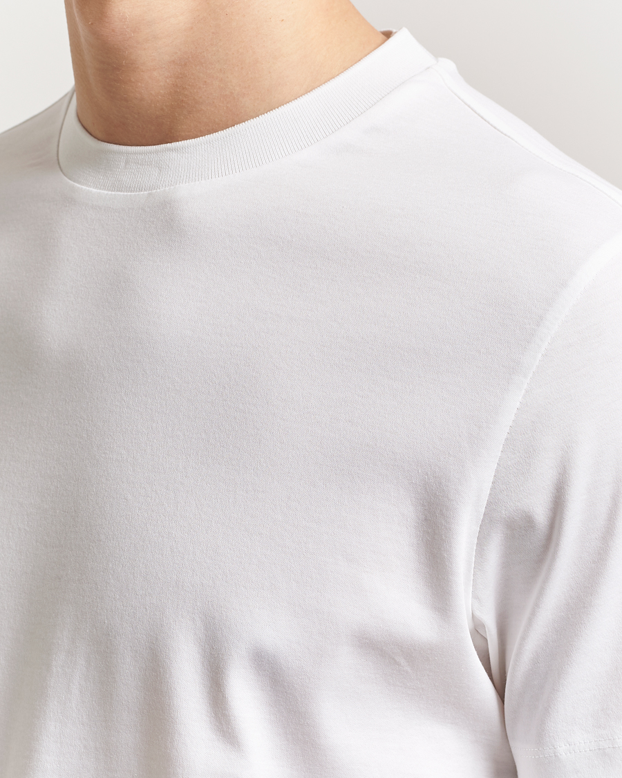 Herre | T-Shirts | BOSS CAMEL | Tesar Cotton Knitted T-Shirt White