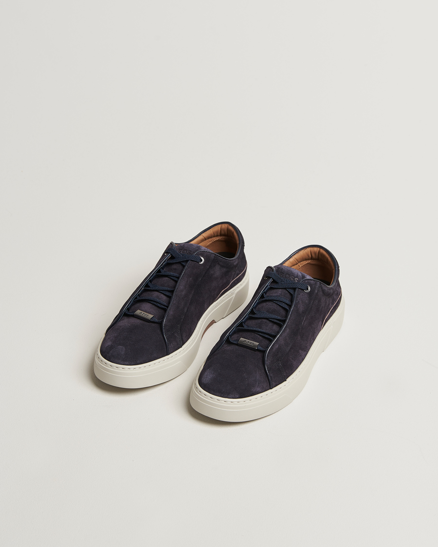 Herre | Sneakers | BOSS CAMEL | Gary Suede Sneaker Dark Blue
