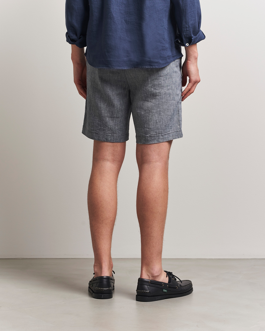 Herre | Shorts | BOSS BLACK | Kane Linen/Cotton Drawstring Shorts Dark Blue