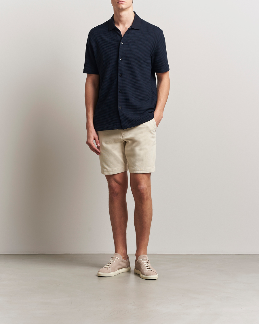 Herre | Shorts | BOSS BLACK | Slice Structured Cotton Shorts Open White