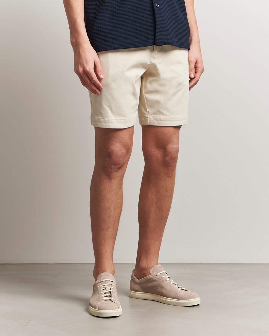 Herre | Shorts | BOSS BLACK | Slice Structured Cotton Shorts Open White