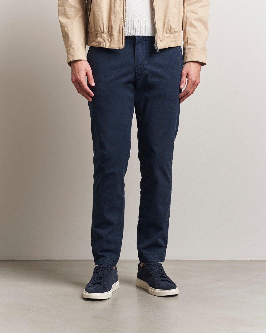 Herre | Bukser | BOSS BLACK | Kaiton Structured Cotton Pants Dark Blue