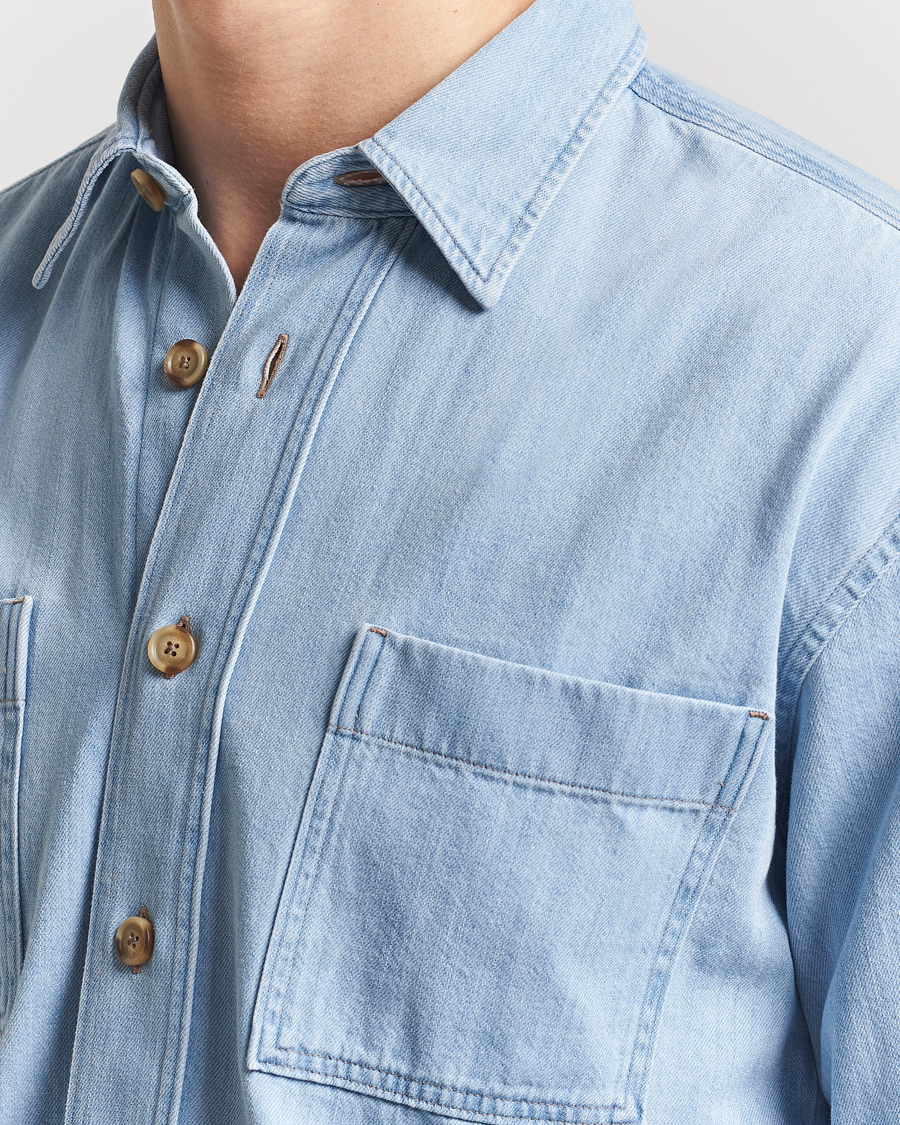 Herre | Skjorter | BOSS BLACK | Cory Denim Overshirt Light Blue