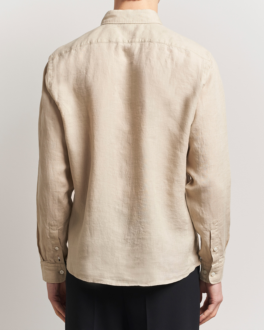 Herre | Skjorter | BOSS BLACK | Liam Linen Shirt Light Beige