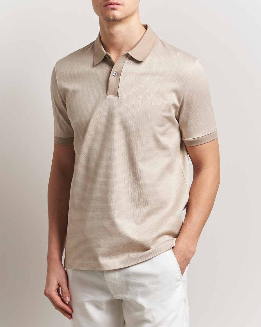 Herre | Pikéer | BOSS BLACK | Parlay Jersey Polo Light Beige