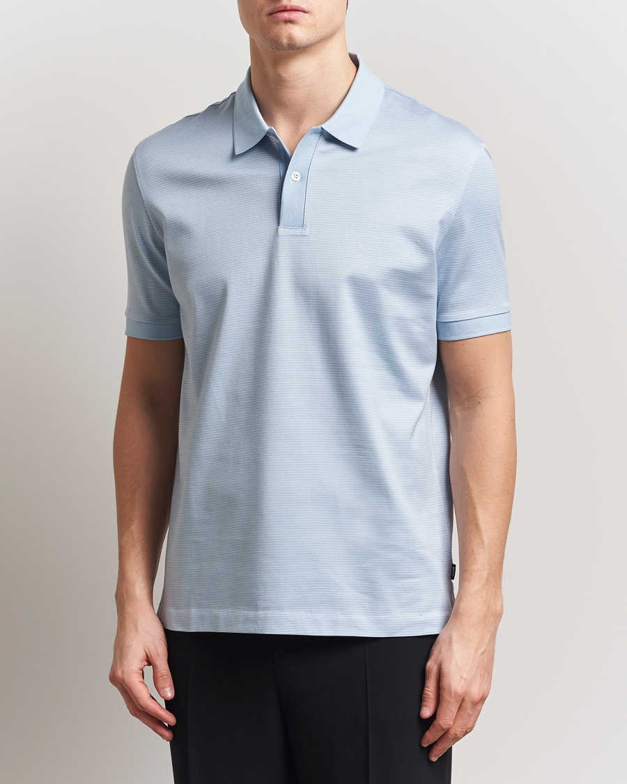 Herre | Pikéer | BOSS BLACK | Parlay Jersey Polo Light Blue