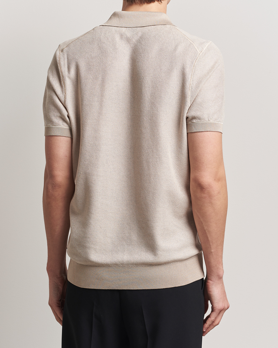 Herre | Pikéer | BOSS BLACK | Jianluca Cotton/Lyocell Knitted Polo Open White