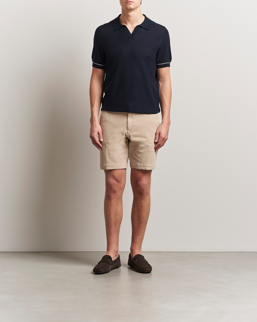 Herre | Pikéer | BOSS BLACK | Jianluca Cotton/Lyocell Knitted Polo Dark Blue