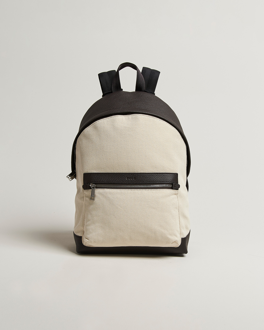 Herre | Vesker | BOSS BLACK | Canvas Backpack Natural