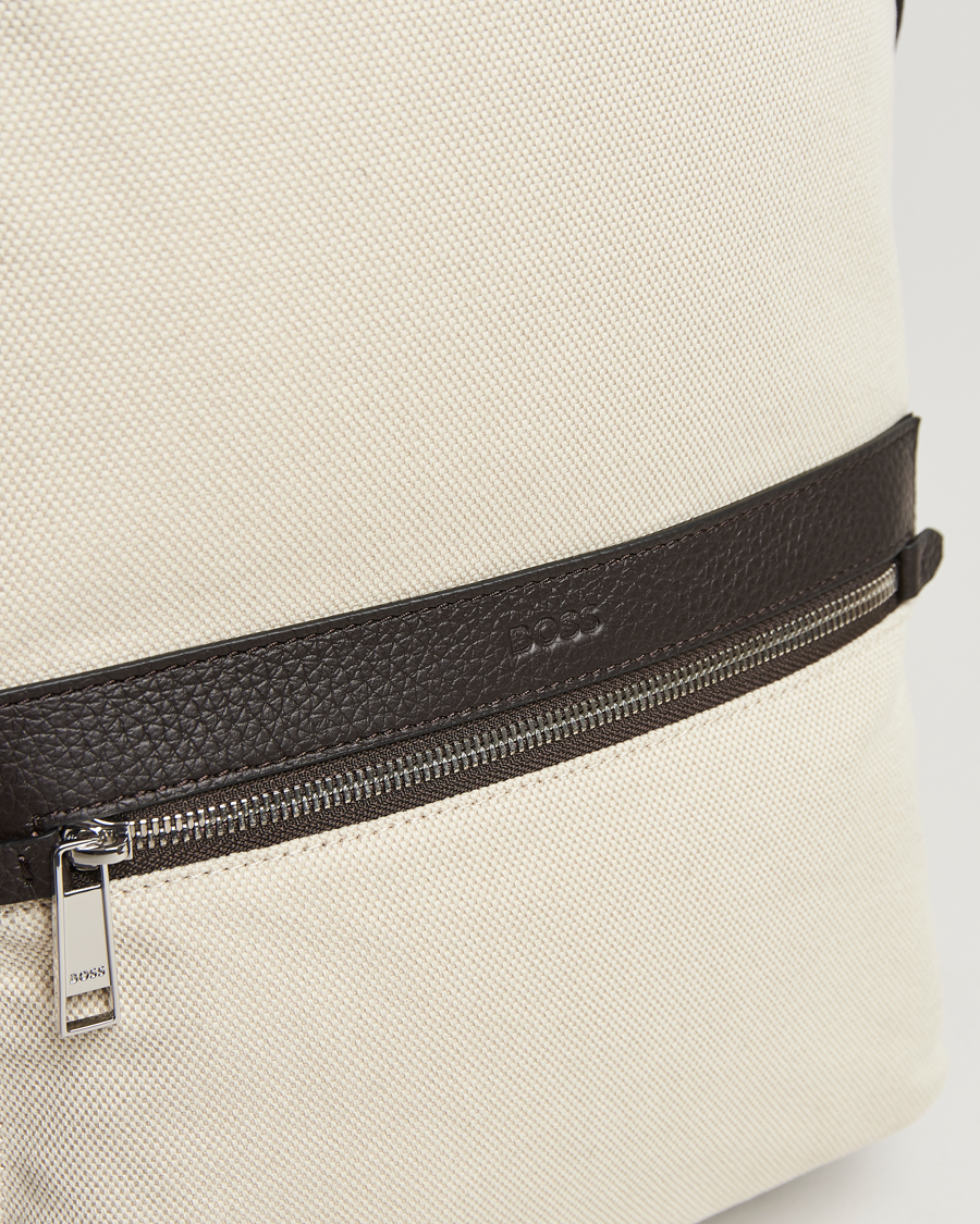 Herre | Vesker | BOSS BLACK | Canvas Backpack Natural