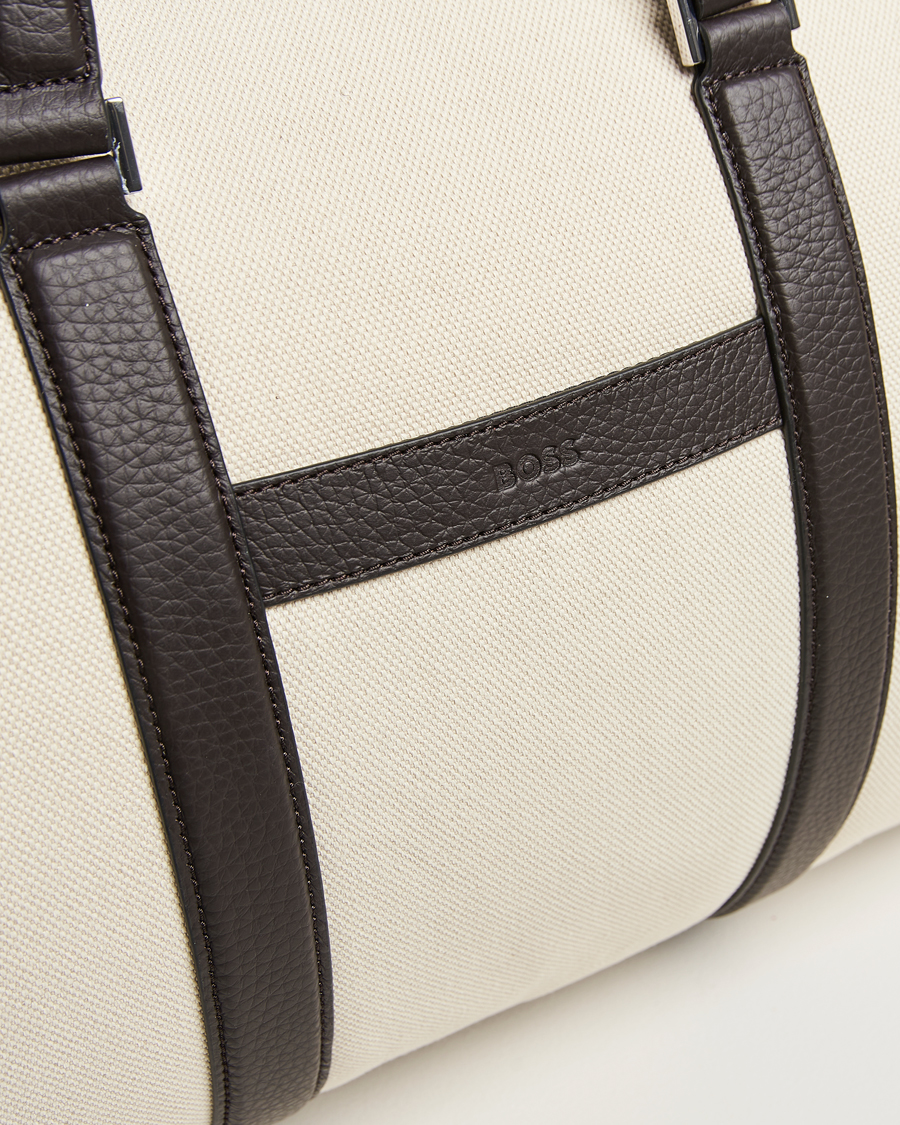 Herre | Vesker | BOSS BLACK | Canvas Holdall Natural