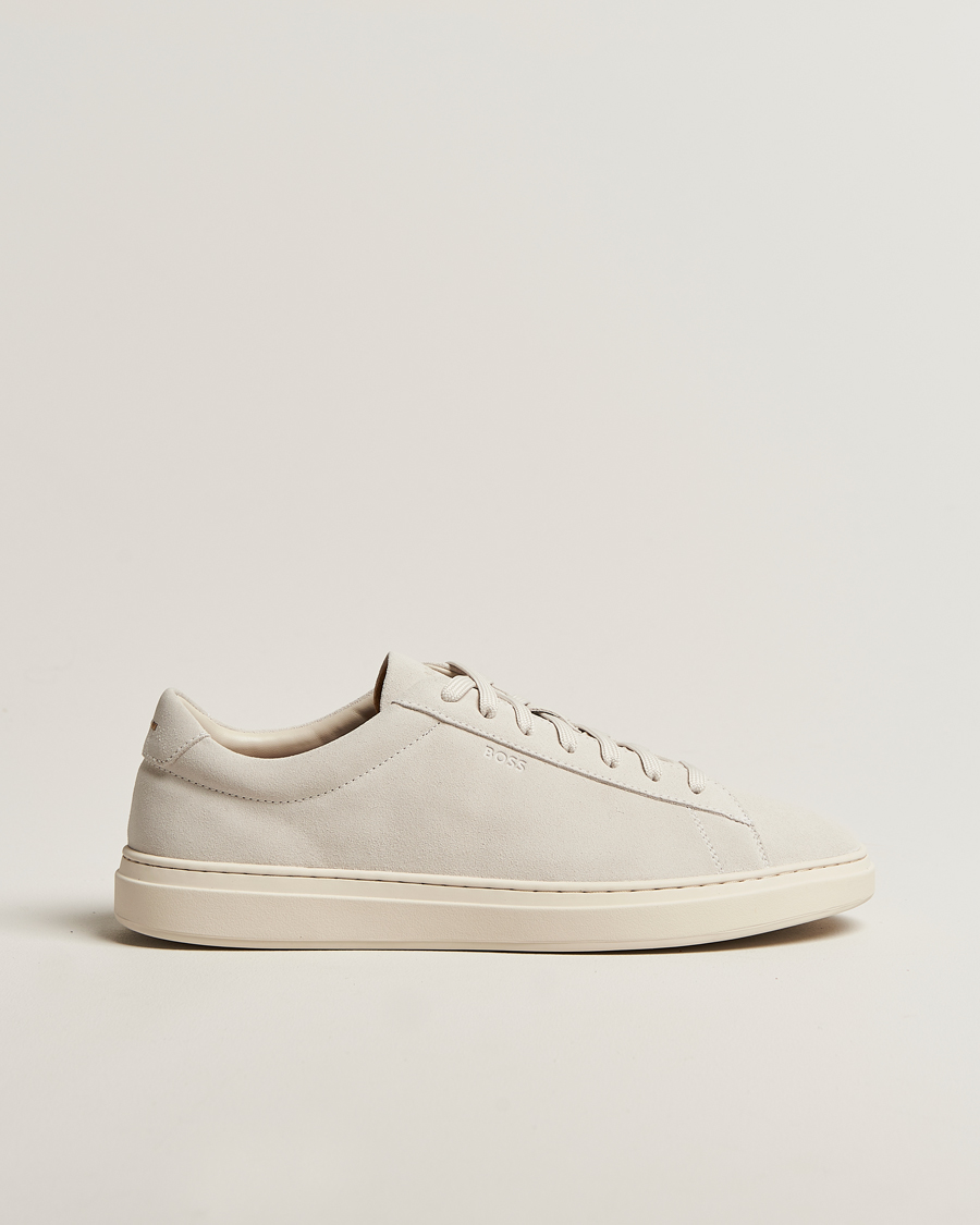 Herre | Sneakers | BOSS BLACK | Kieran Suede Sneaker Open White