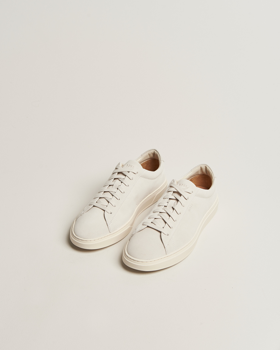 Herre | Sneakers | BOSS BLACK | Kieran Suede Sneaker Open White