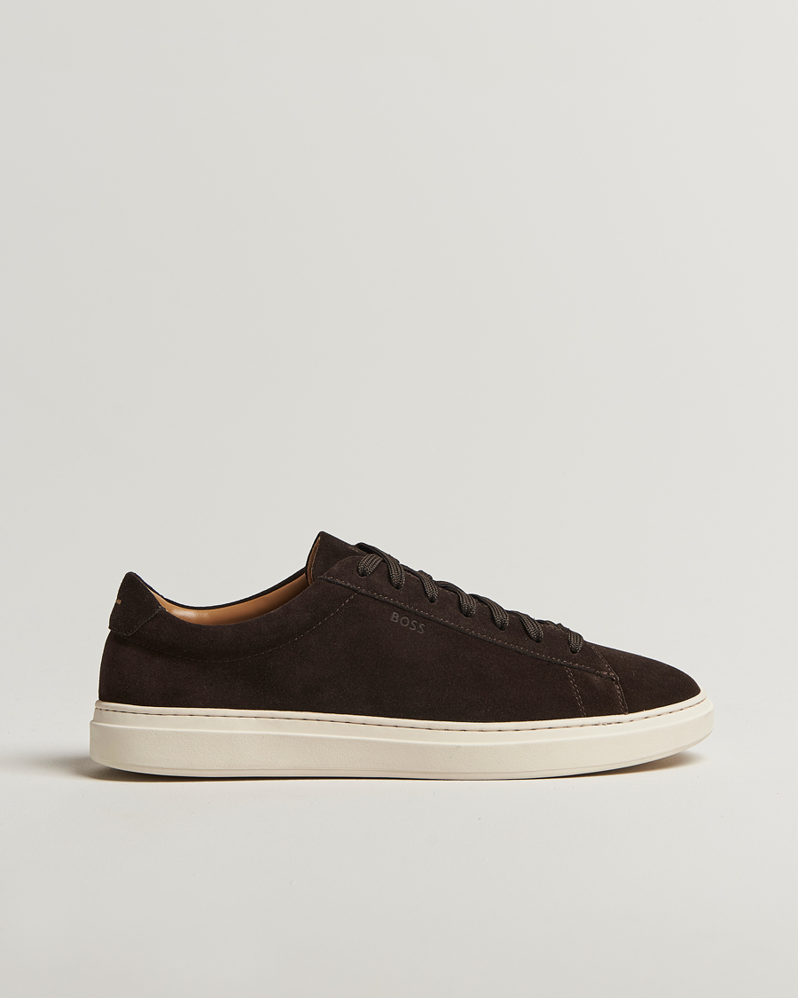 Herre | Sneakers | BOSS BLACK | Kieran Suede Sneaker Dark Brown