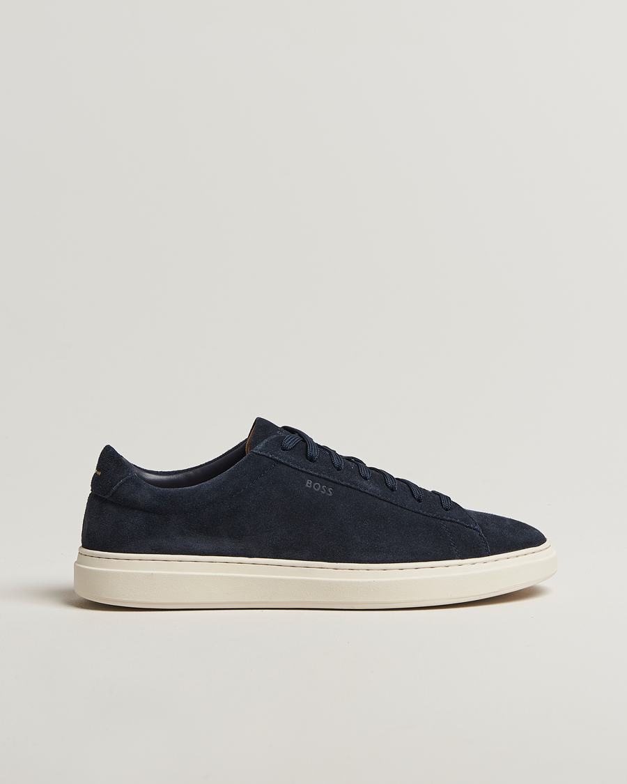 Herre | Sneakers | BOSS BLACK | Kieran Suede Sneaker Dark Blue