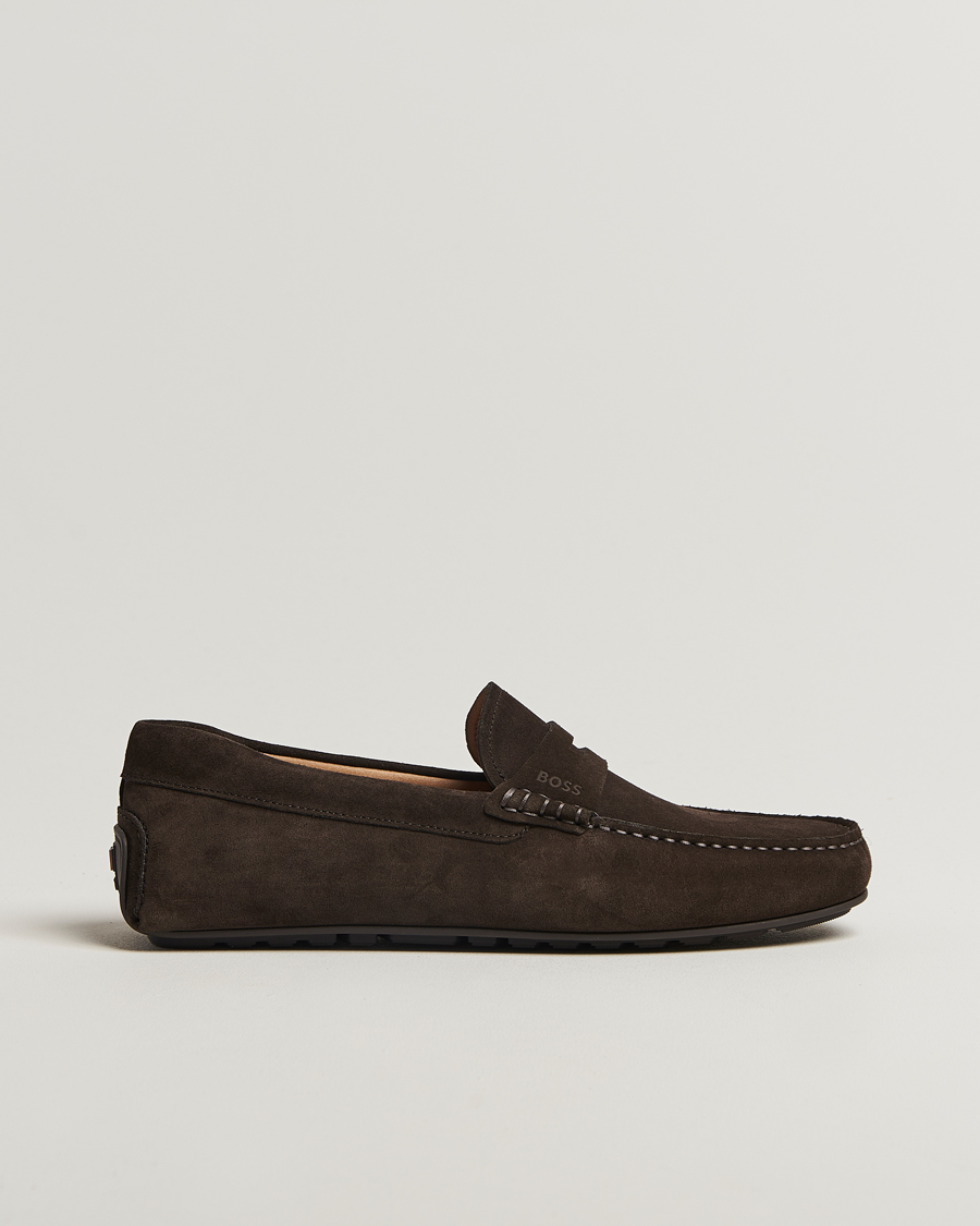 Herre | Loafers | BOSS BLACK | Noel Suede Moccasin Dark Brown