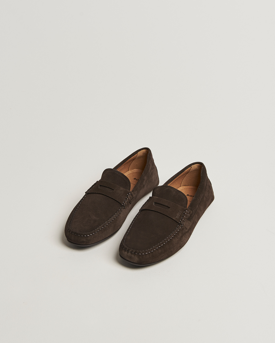 Herre | Loafers | BOSS BLACK | Noel Suede Moccasin Dark Brown