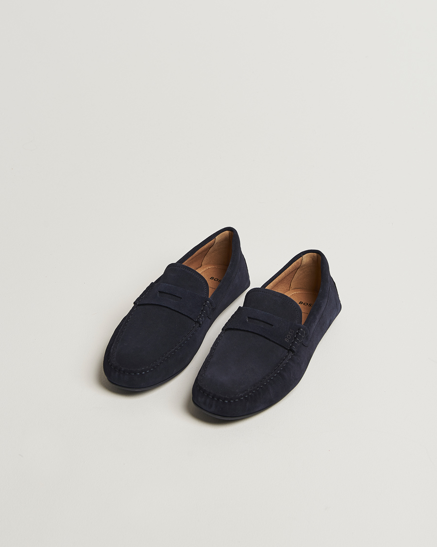 Herre | Loafers | BOSS BLACK | Noel Suede Moccasin Dark Blue