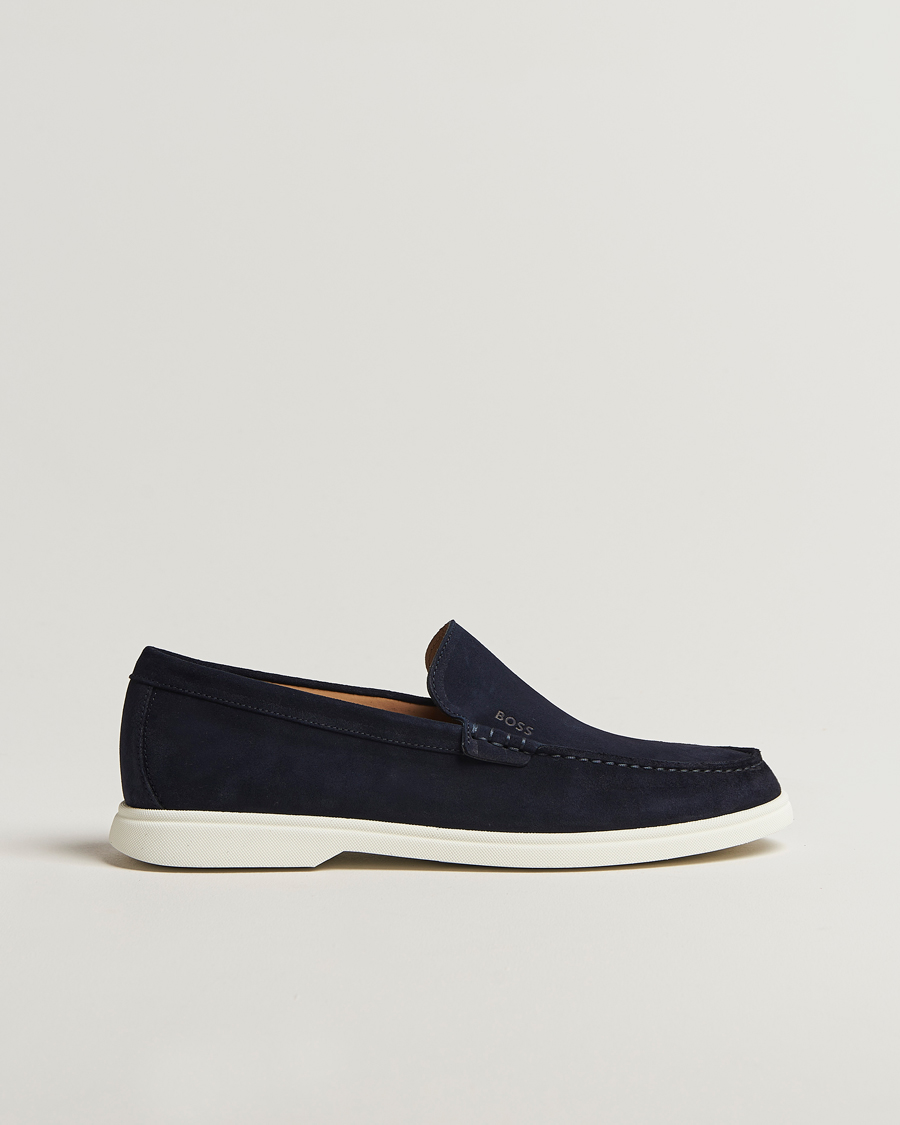 Herre | Loafers | BOSS BLACK | Sienne Suede Loafer Dark Blue