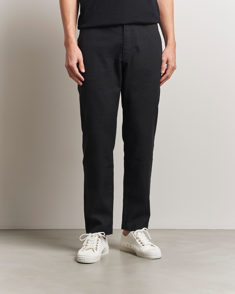 Herre | Bukser | BOSS ORANGE | Sanderson Linen Pants Black
