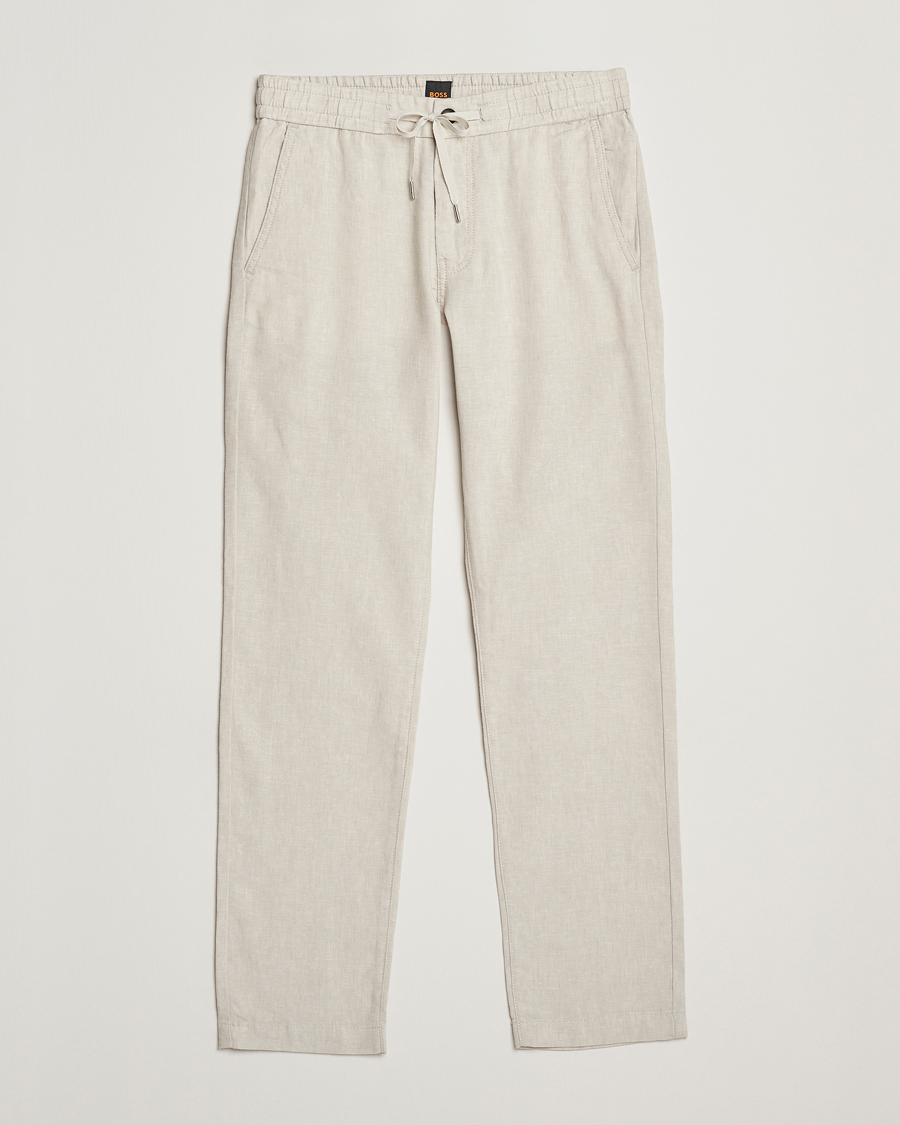 Herre | Bukser | BOSS ORANGE | Sanderson Linen Pants Light Beige