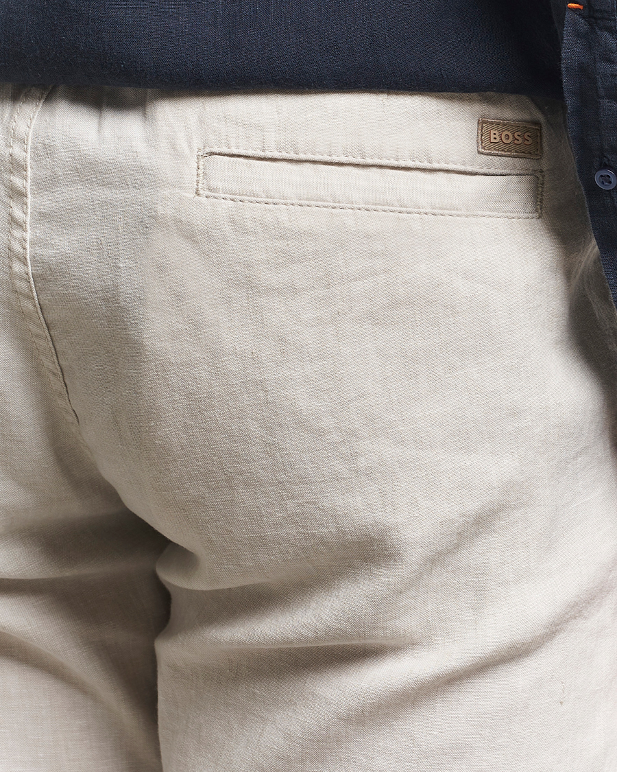 Herre | Bukser | BOSS ORANGE | Sanderson Linen Pants Light Beige