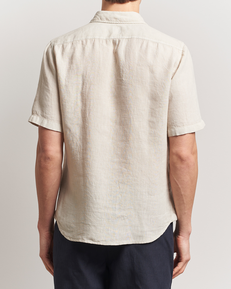 Herre | Skjorter | BOSS ORANGE | Rash Linen Short Sleeve Shirt Light Beige
