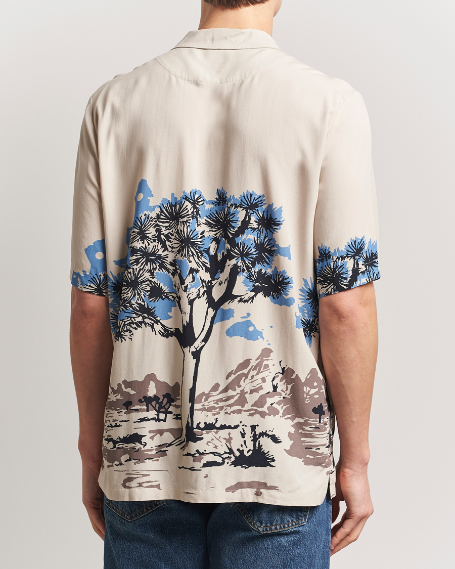 Herre | Skjorter | BOSS ORANGE | Rayer Printed Short Sleeve Shirt Light Beige