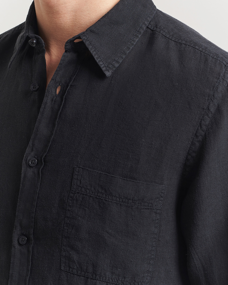 Herre | Skjorter | BOSS ORANGE | Relegant Linen Shirt Black