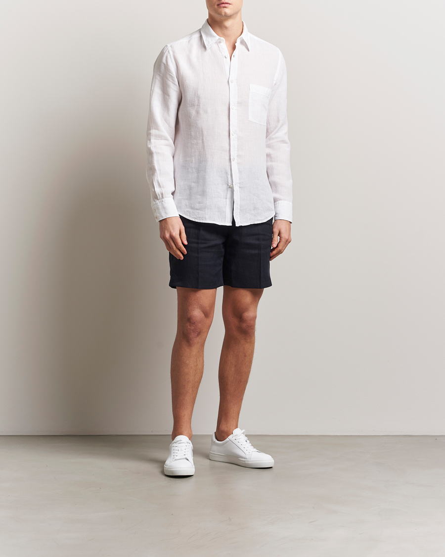 Herre | Skjorter | BOSS ORANGE | Relegant Linen Shirt White