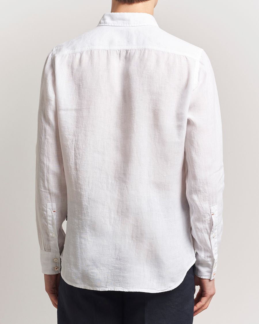 Herre | Skjorter | BOSS ORANGE | Relegant Linen Shirt White