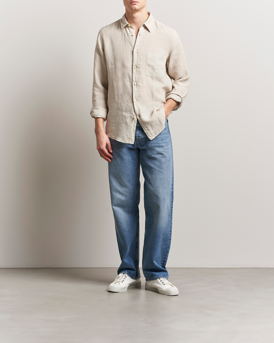 Herre | Skjorter | BOSS ORANGE | Relegant Linen Shirt Light Beige
