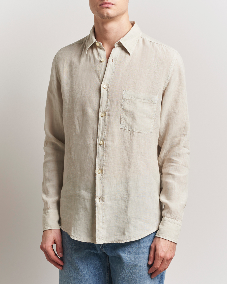 Herre | Skjorter | BOSS ORANGE | Relegant Linen Shirt Light Beige
