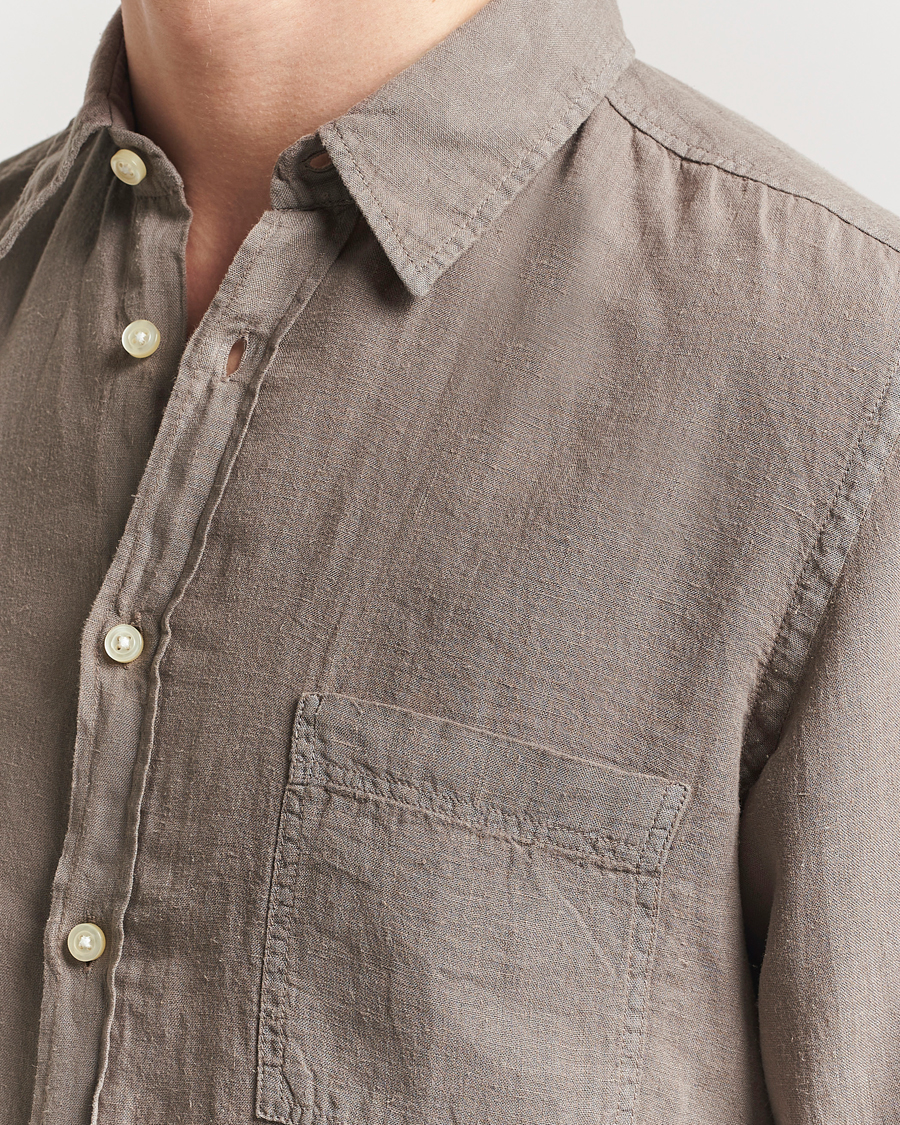 Herre | Skjorter | BOSS ORANGE | Relegant Linen Shirt Open Beige