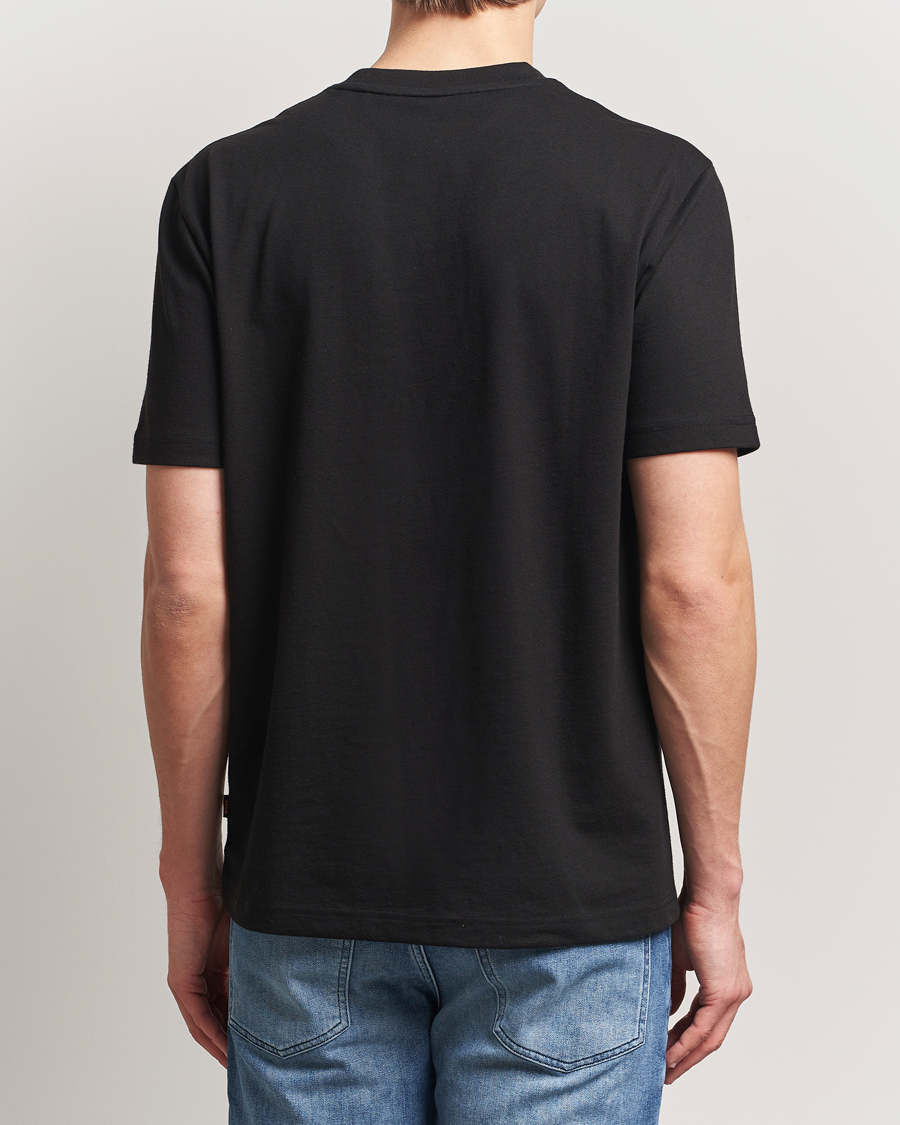 Herre | T-Shirts | BOSS ORANGE | On The Way Printed Crew Neck T-Shirt Black