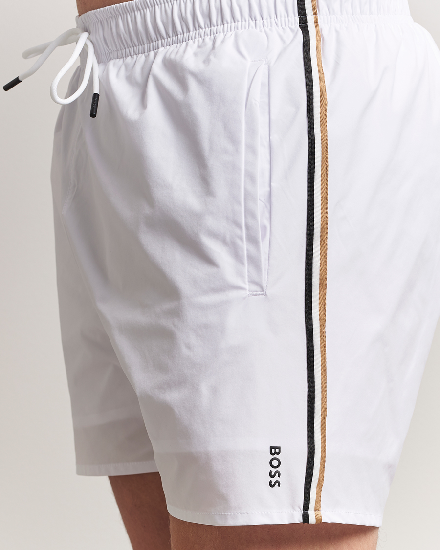 Herre | Badeshorts | BOSS BLACK | Iconic Swimshort White