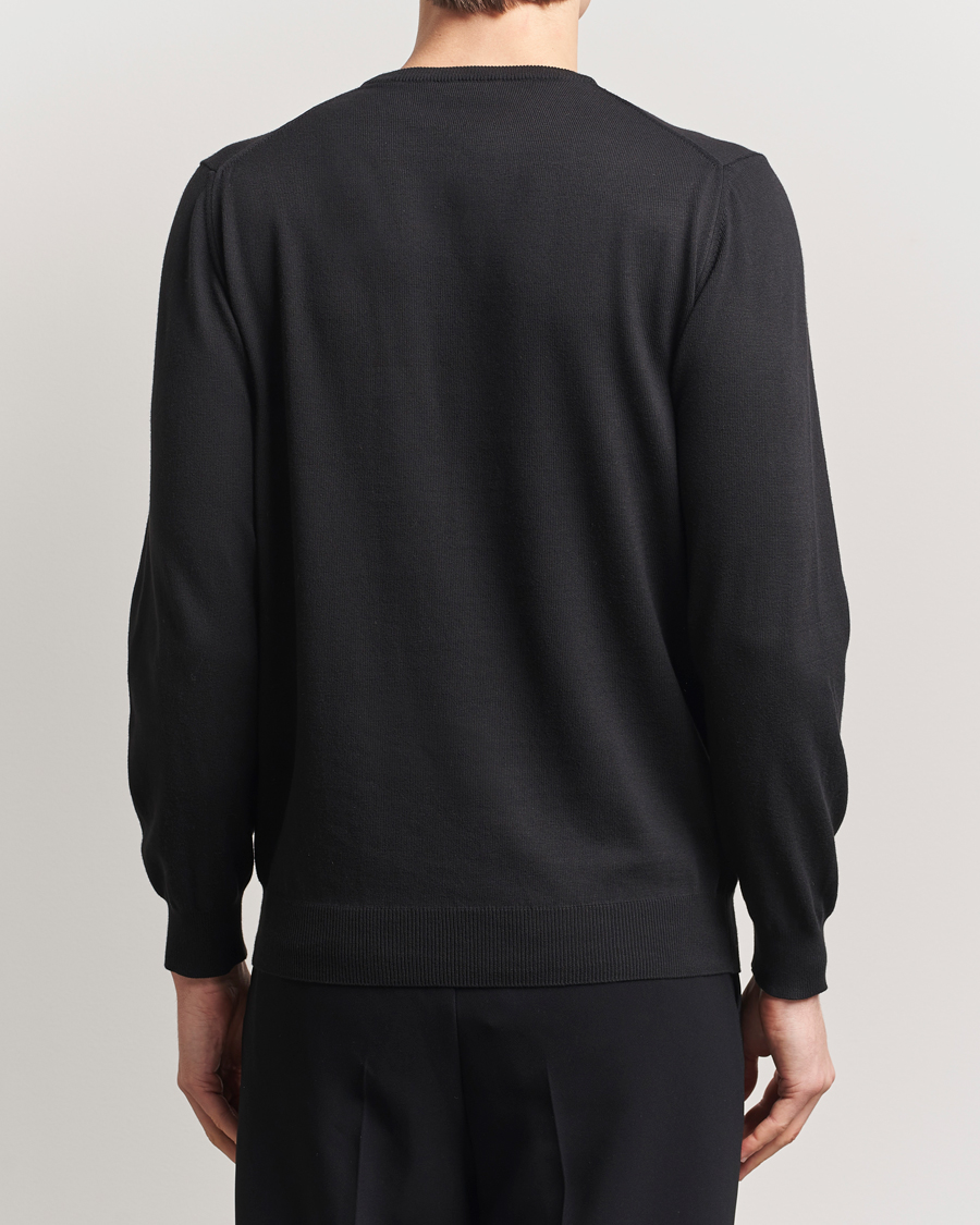Herre | Gensere | Morgano | Supersoft Egyptian Cotton Crew Neck Black
